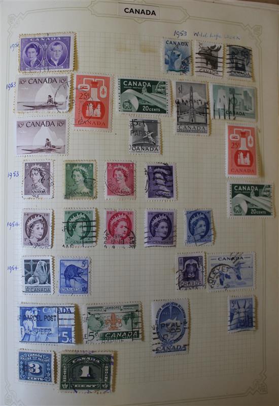 STAMPS - British Commonwealth A-G (Barbados, Canada, etc in Simplex album)